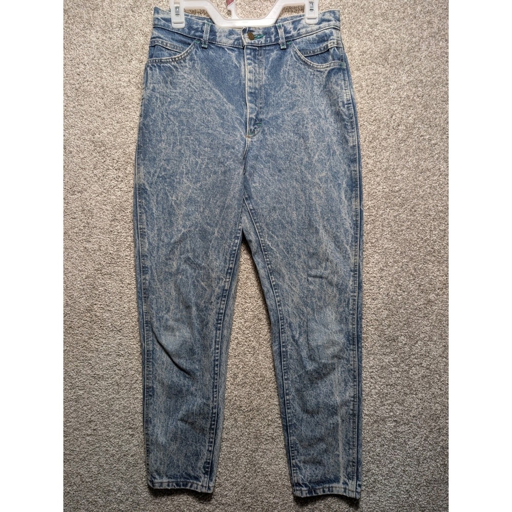 Vintage Women's Lee Riders Dark Acid Wash Blue Jeans Size 13 M 28x30